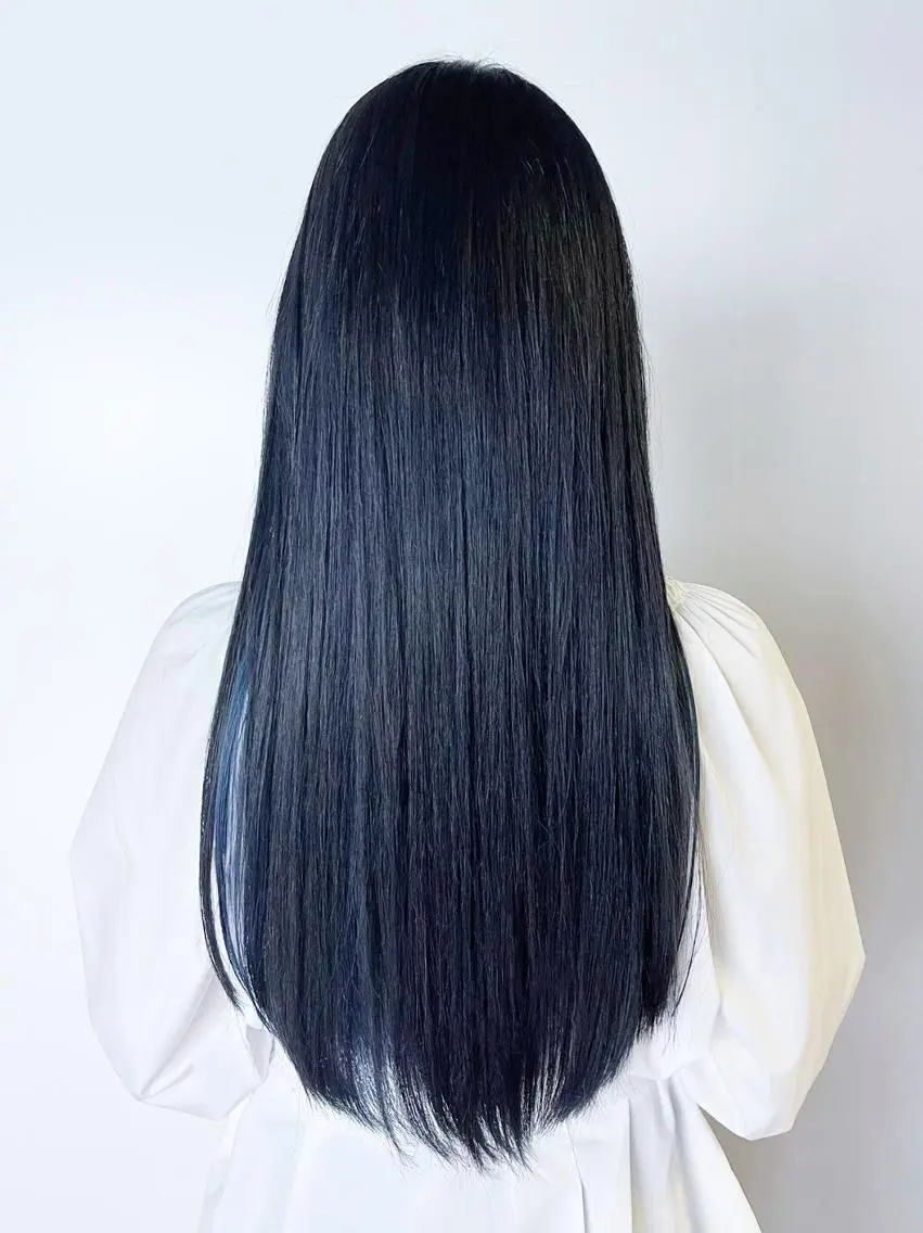 セミロング カラー パーマ ヘアアレンジ ブルーカラー ITbyALBUM 浦和店のヘアスタイル