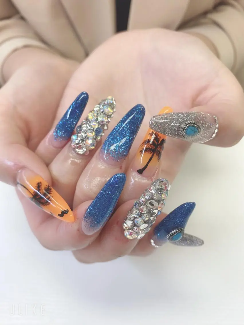 ロング JNA認定講師🌸 RIEのネイルデザイン