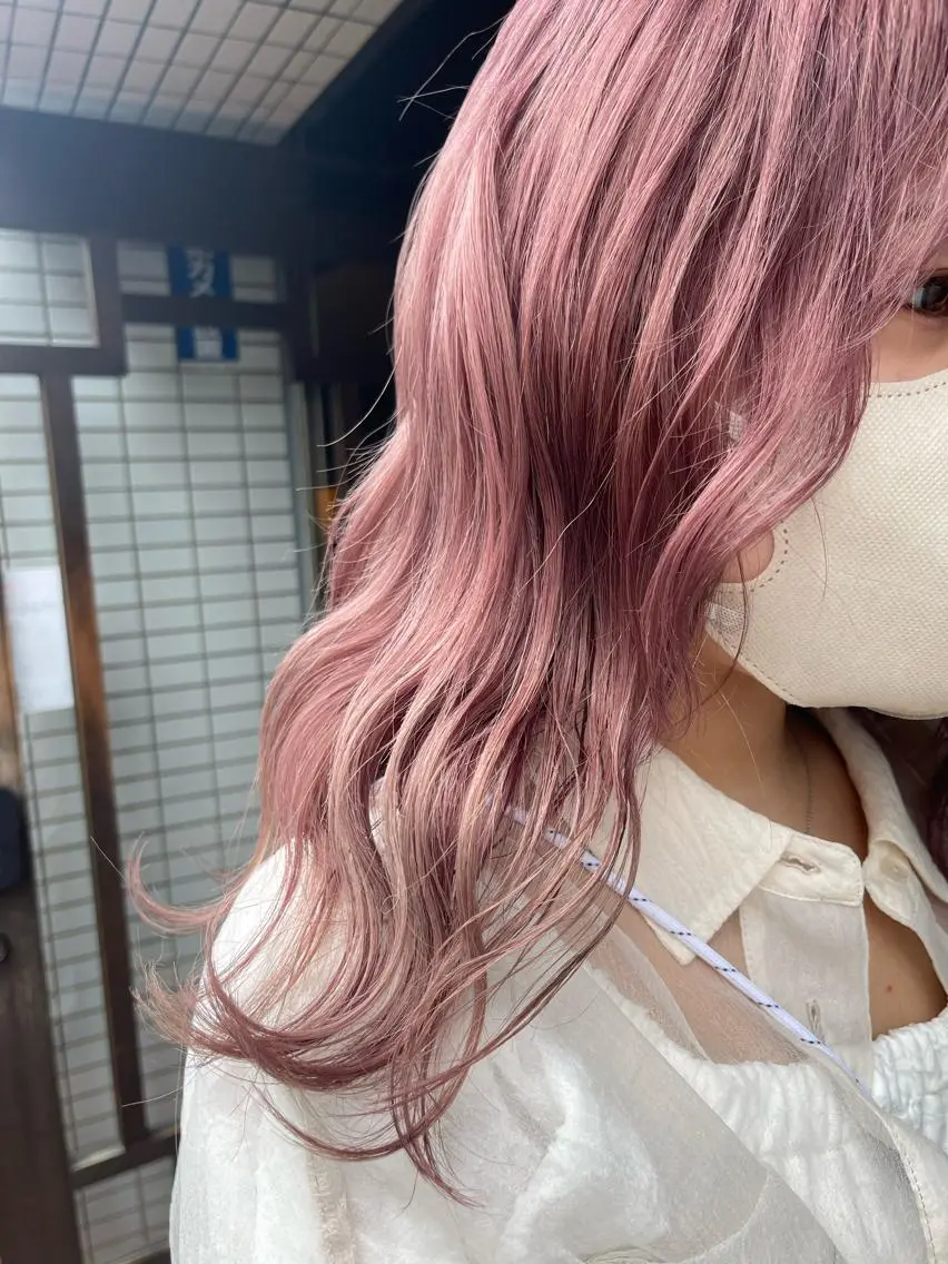 ロング カラー ピンクカラー 🌱ONE003🌱 原田涼香のヘアスタイル