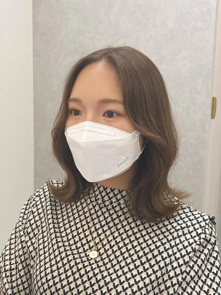 ミディアム カラー 髪質改善、縮毛矯正/ ネモト　マサヒデのヘアスタイル