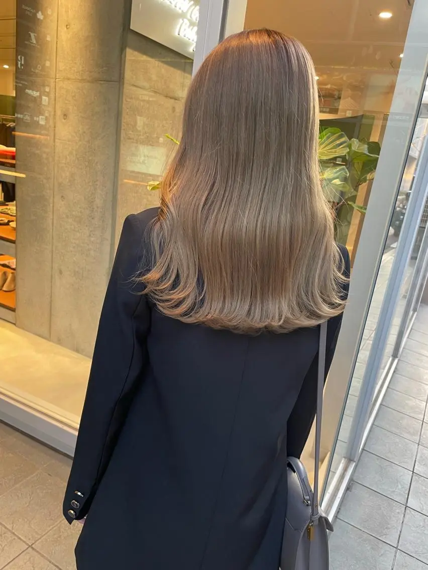 ロング カラー カット ヘアカラー トリートメント 髪質改善will hairdesignのヘアスタイル