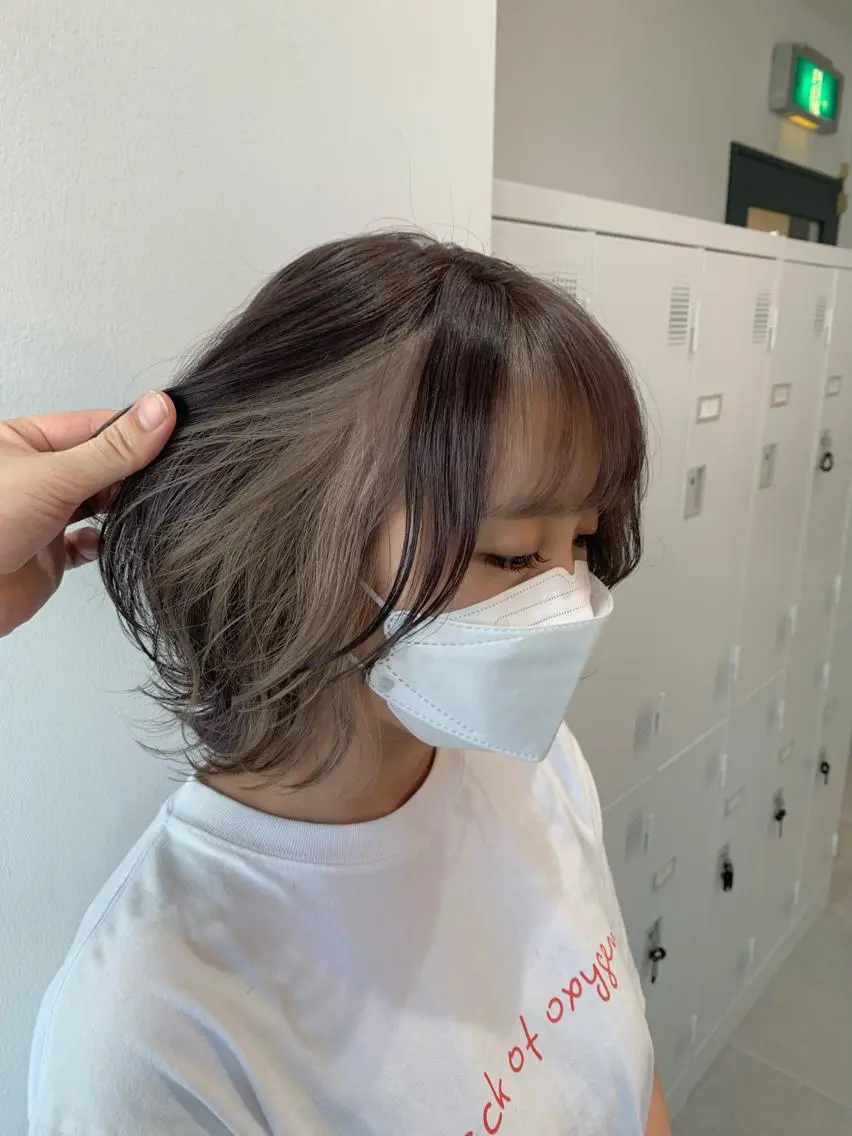 ミディアム カラー カット ヘアカラー トリートメント little 小濱彰太のヘアスタイル