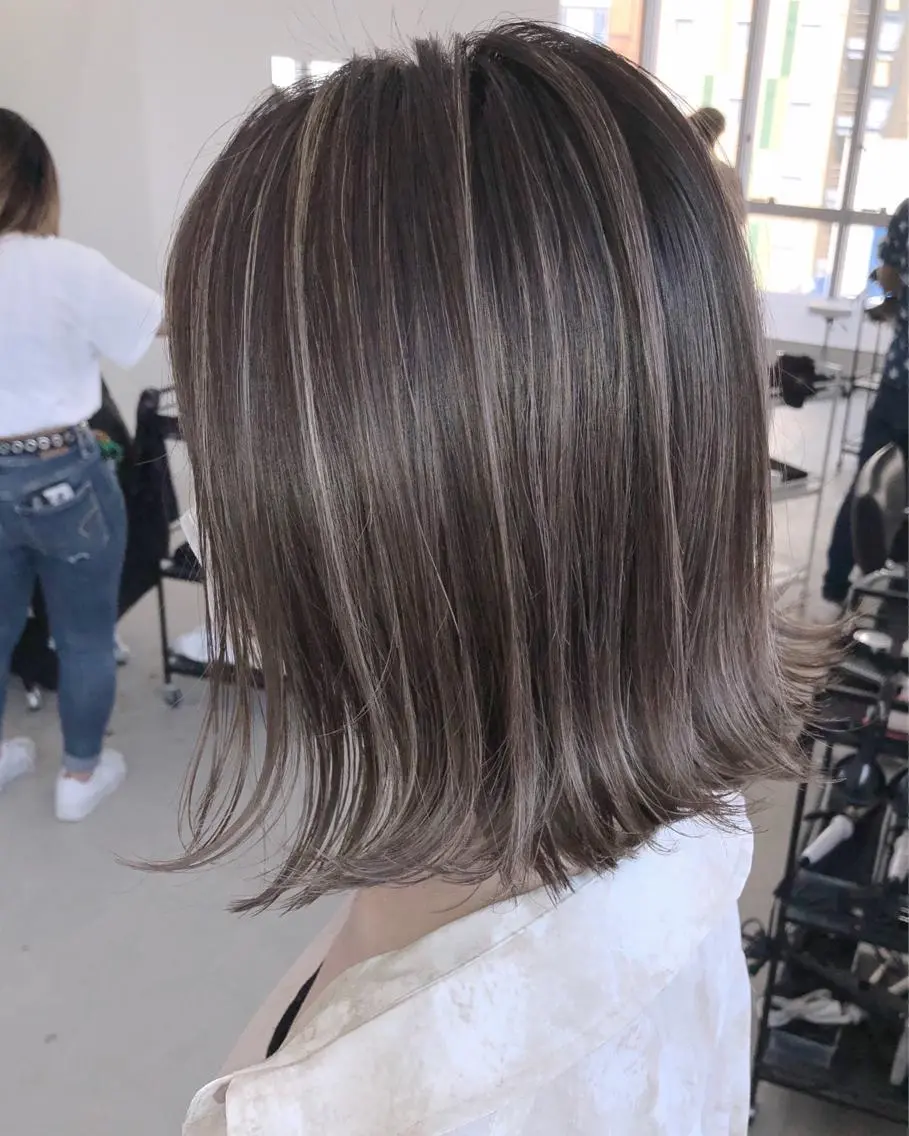 ショート カラー ハイライトカラー ハイライト ブリーチ 透明感HIDEのヘアスタイル