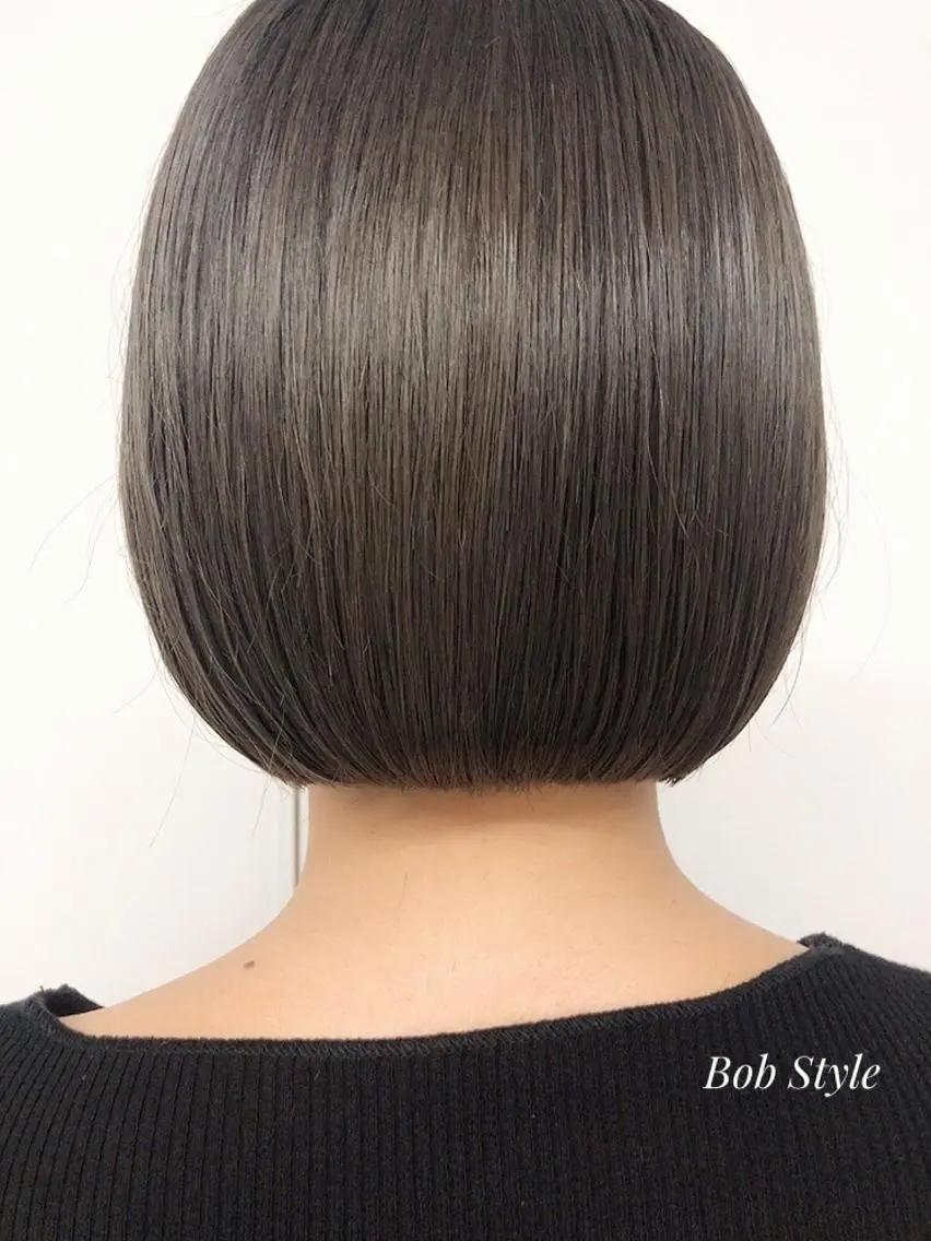 ショート ボブ カット ヘアカラー トリートメント ヘッドスパ ヘアセット ✨透明感ケアカラー✨ 長野ゆきなのヘアスタイル