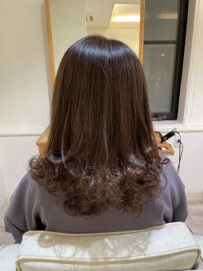 ロング 縮毛矯正 CHIKA Rimのヘアスタイル