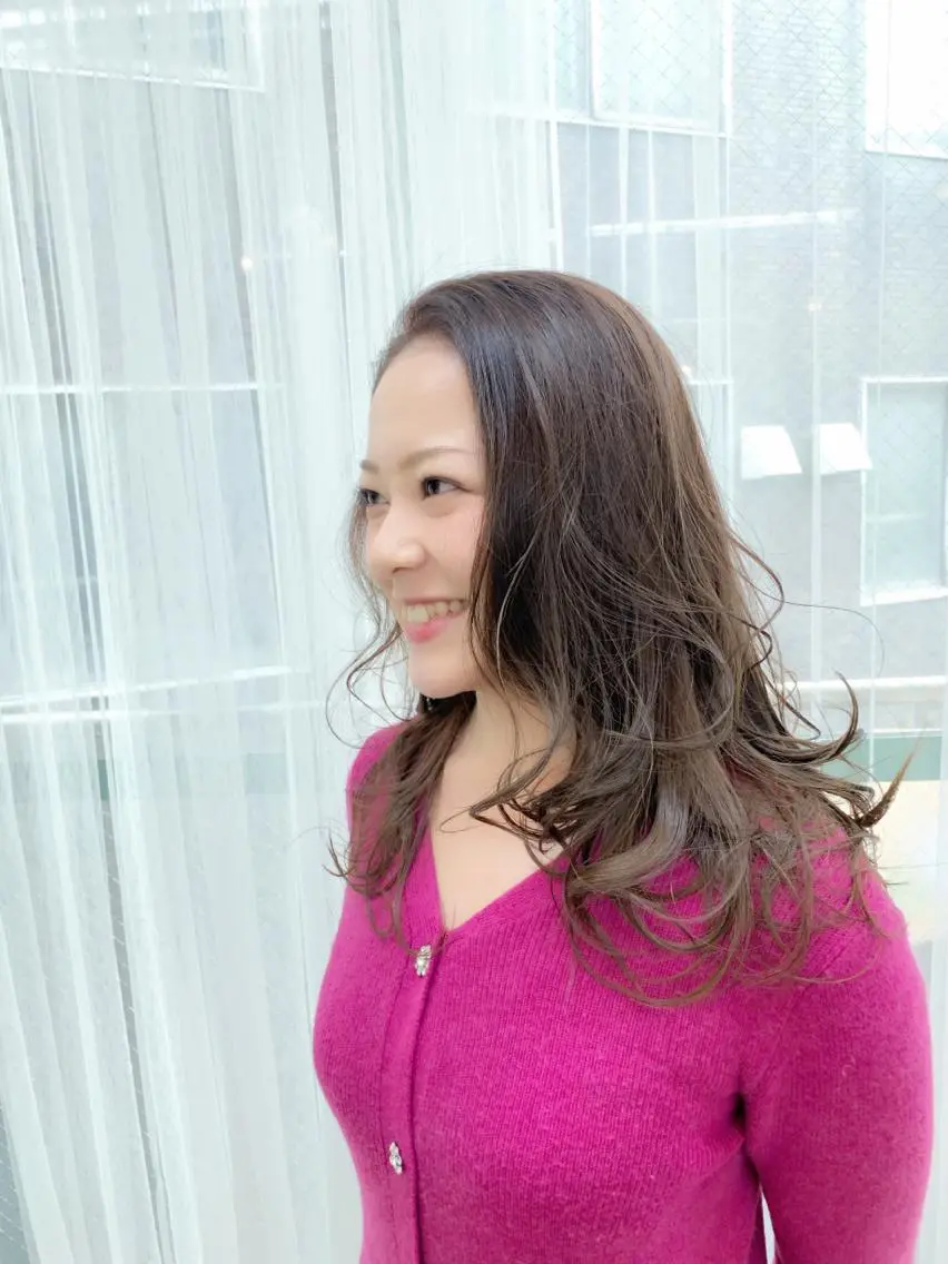 ミディアム カラー パーマ カット パーマ 縮毛矯正 トリートメント hama yukiのヘアスタイル