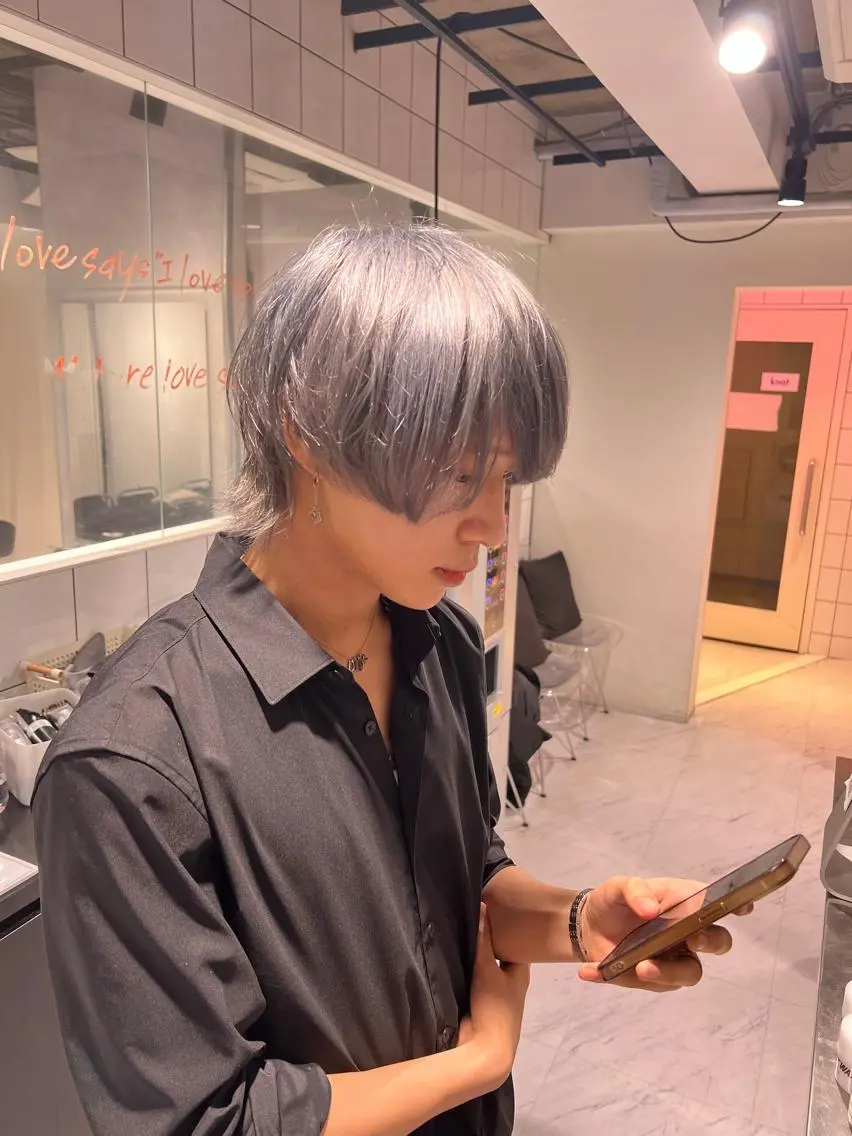 ショート カラー パーマ メンズ ヘアカラー 🔥札幌No.1🥇 パーマ特化美容師🔥のヘアスタイル