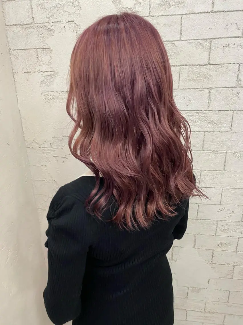 ロング カラー ベージュカラー ラベンダーカラー ラベンダーベージュ ヘアカラー グレージュ達人/赤み 消し/ブリーチ/岩崎のヘアスタイル