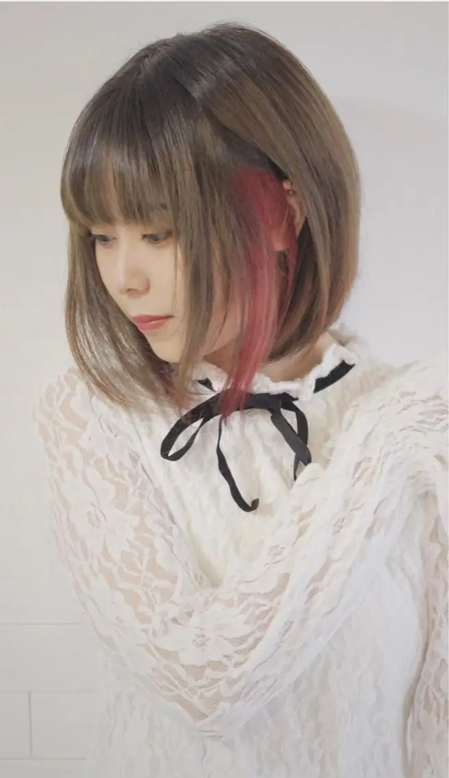 ショート カラー イヤリングカラー インナーカラー ✨ミニボブ特化✨ ✂︎Raimu✂︎のヘアスタイル
