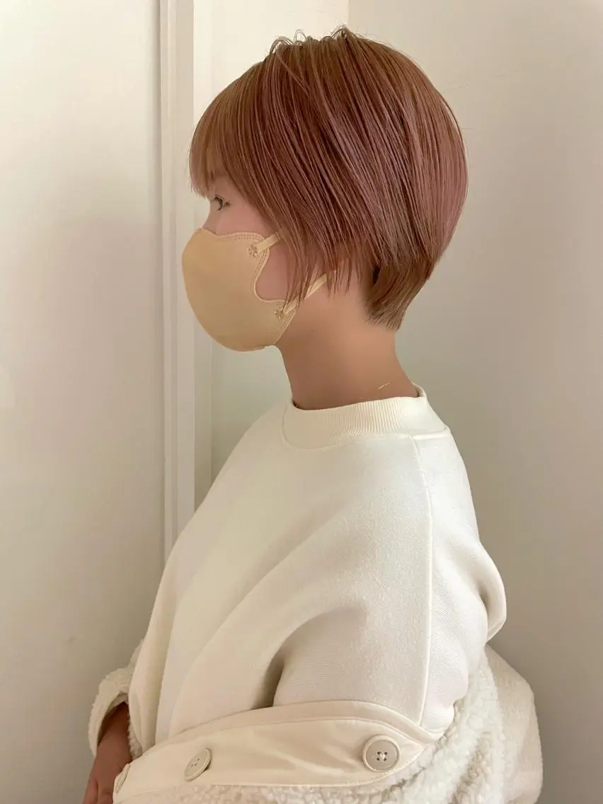 ショート カラー ショートボブ ショートレイヤー アッシュ ハイトーンカラー インナーカラー カット ヘアカラー トリートメント 江上拓郎/ショート /酸性ストレートのヘアスタイル