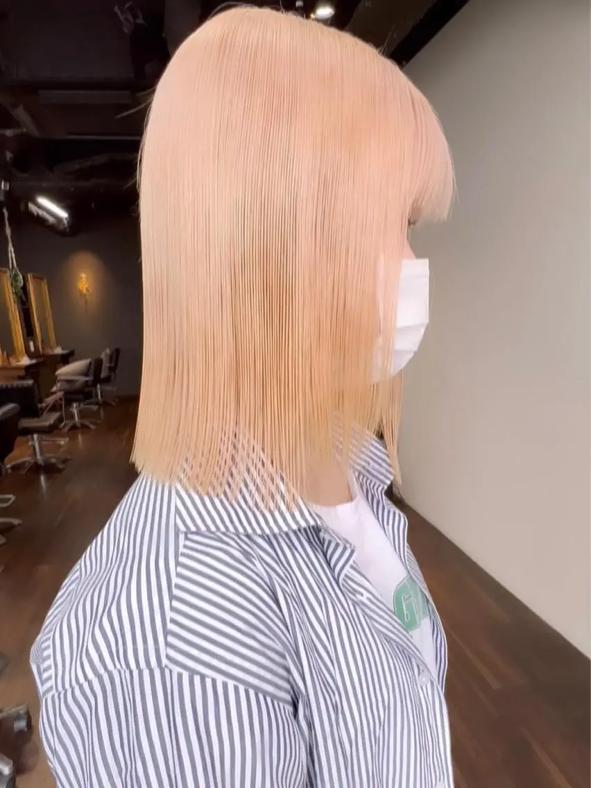 ミディアム カラー ブリーチ ケアブリーチ ダブルカラー ハイトーンカラー イルミナカラー ヘアカラー トリートメント ヘアセット 🧡色落ちまで2度 楽しめる🧡ヨシキのヘアスタイル