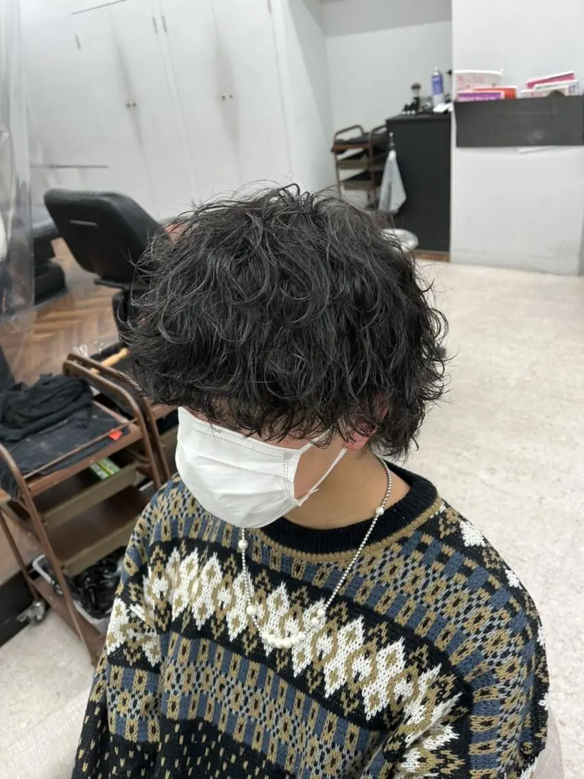 ショート 京都河原町 メンズパーマ助川龍哉のヘアスタイル
