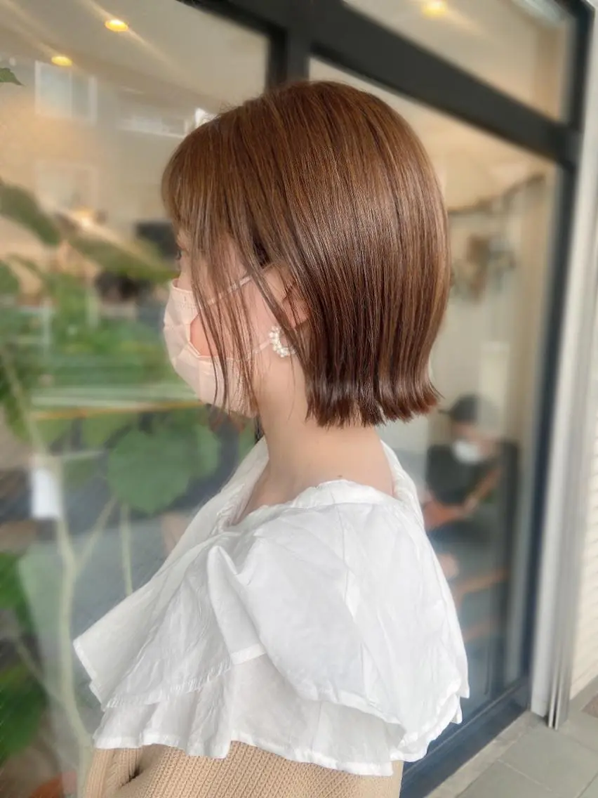 ショート ボブ 柏韓国ヘア 白石芽衣のヘアスタイル