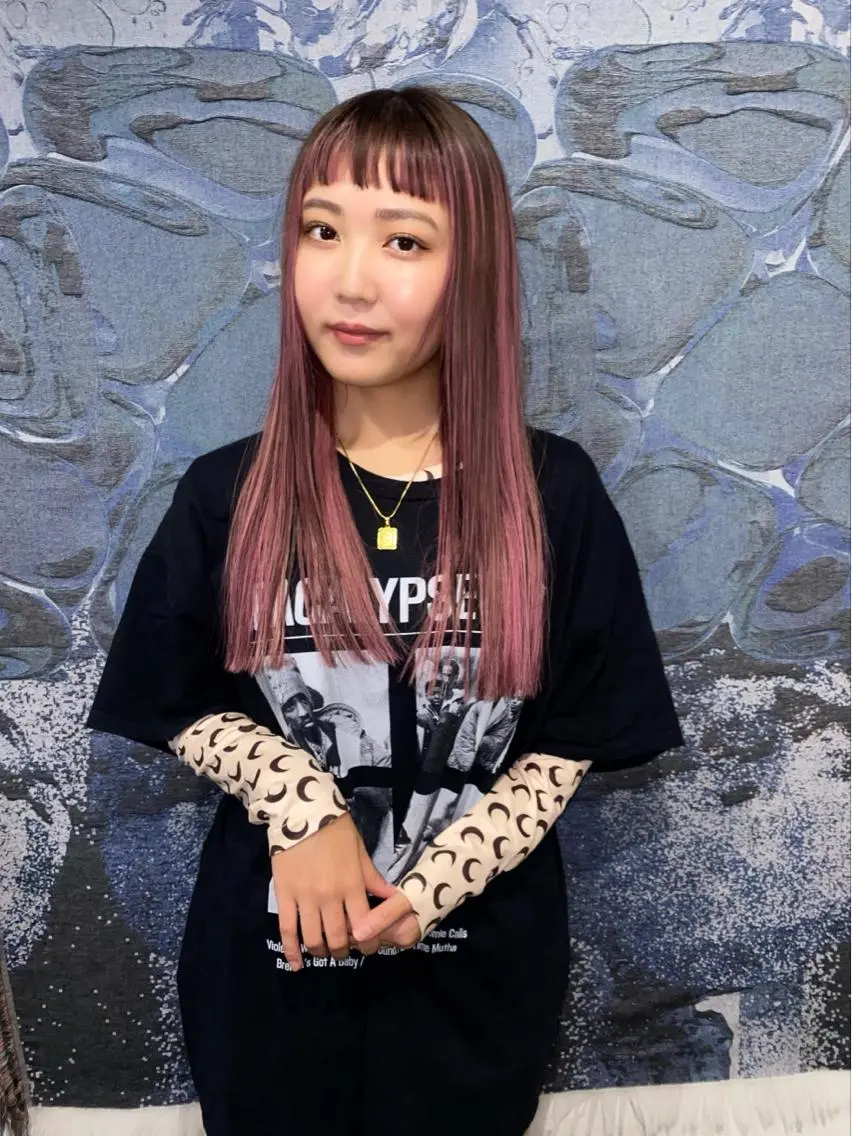 ロング カラー ヘアアレンジ ウルフカット モデル募集中！ミカのヘアスタイル