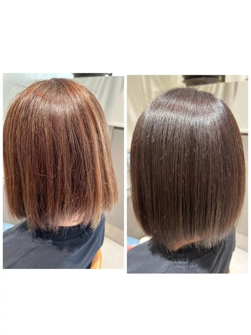 ミディアム カラー 大久保 陽子のヘアスタイル