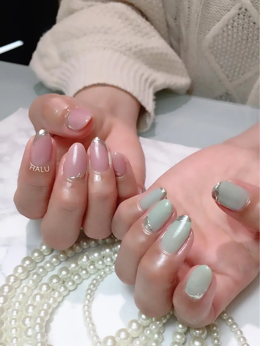 ネイル ミラーネイル HALU ハルのネイルデザイン