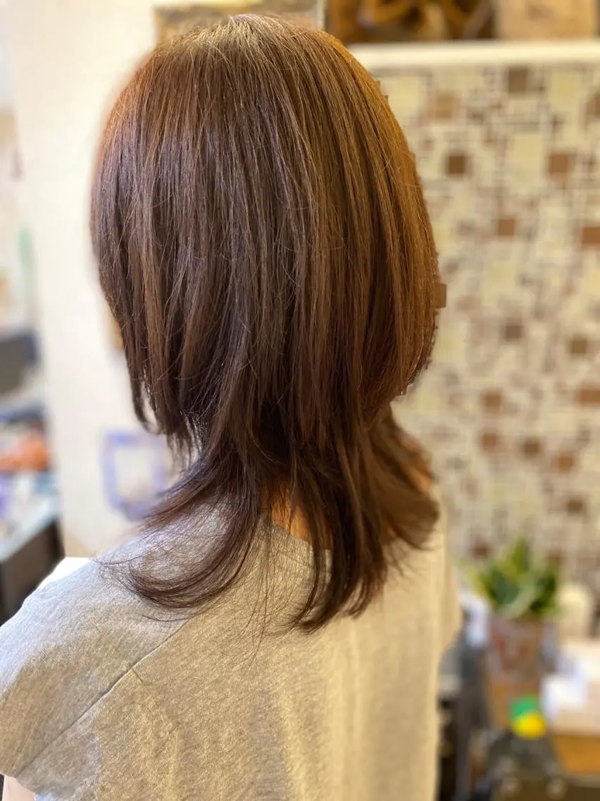 ミディアム レイヤーカット ウルフカット ウルフレイヤー 近藤 大介のヘアスタイル