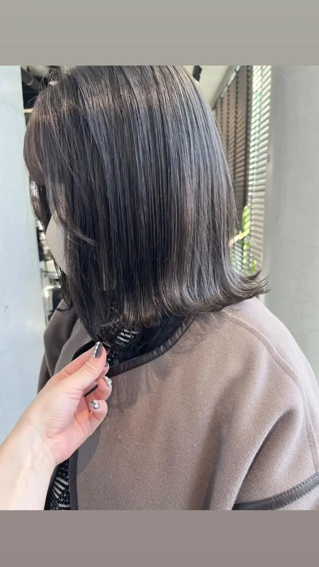 ミディアム カラー パーマ ヘアアレンジ 透明感カラー✂︎ /縮毛矯正/YUKAのヘアスタイル