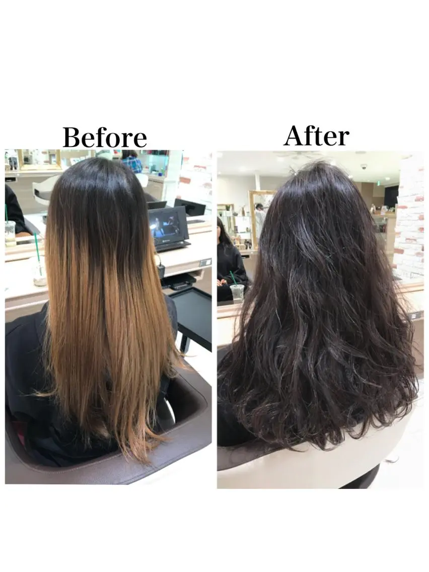 ロング カット ヘアカラー 新宿 木下拓哉のヘアスタイル