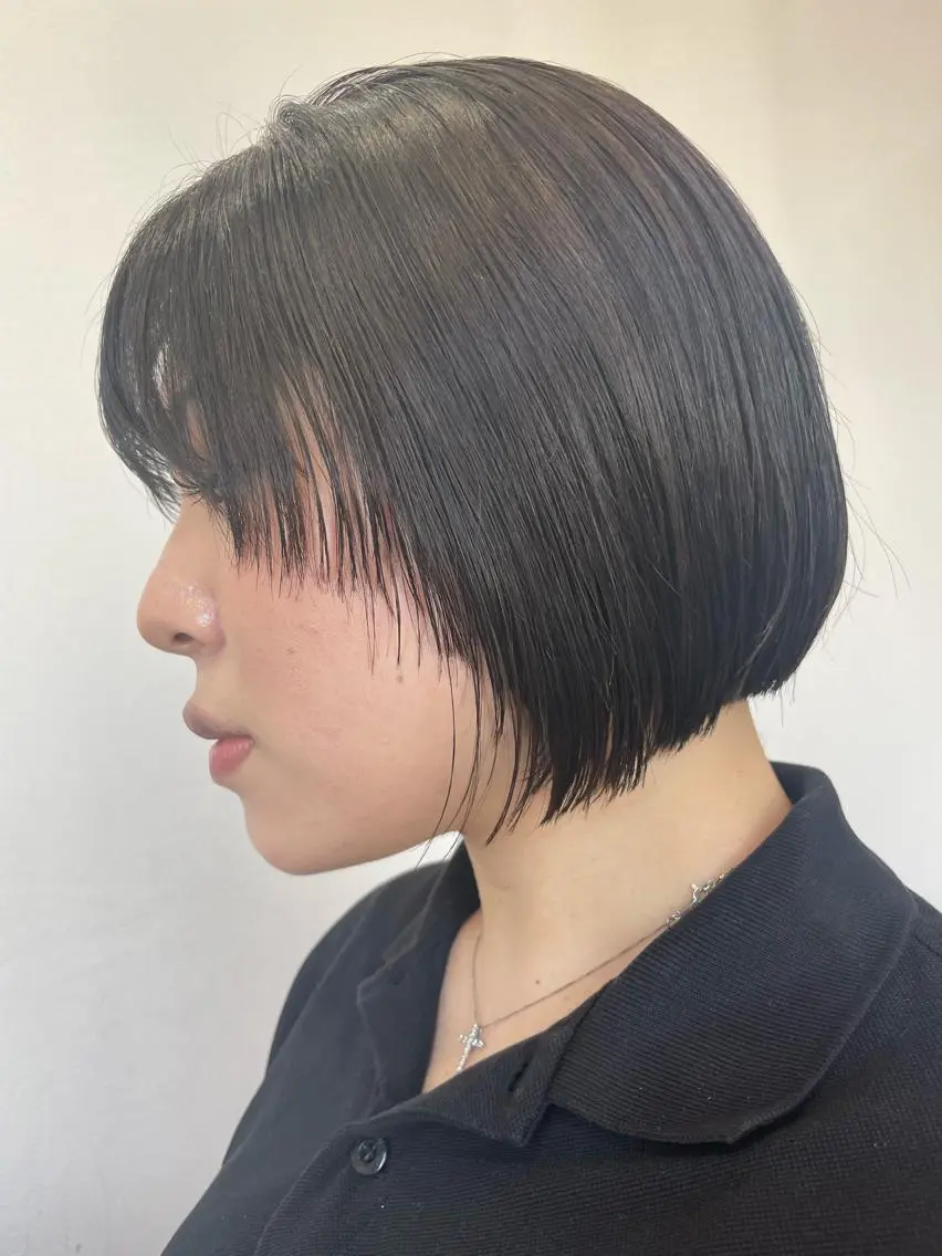 ショート ボブ 顔まわりレイヤー レイヤーカット カット ヘアカラー トリートメント ボブ/髪質改善/ soiナカジママドリのヘアスタイル