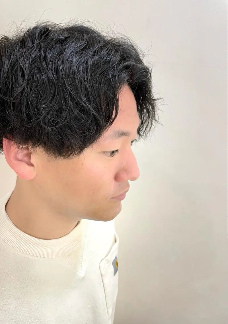 ショート パーマ メンズ メンズパーマ スパイラルパーマ デザインカラー/ 推しの配色 肥後のヘアスタイル