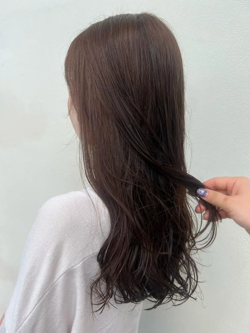 ロング カラー アッシュ ベージュカラー ヘアカラー かわの ももな 💜ྀིのヘアスタイル