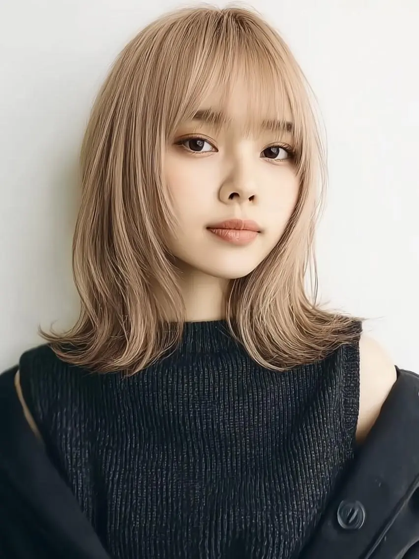 ミディアム ヘアカラー ❄️透明感カラー❄️ メンズ✂️TOWAのヘアスタイル