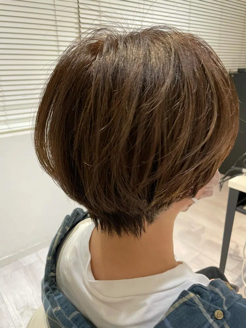 ショート ハイライト ショートヘア 木村 美穂のヘアスタイル