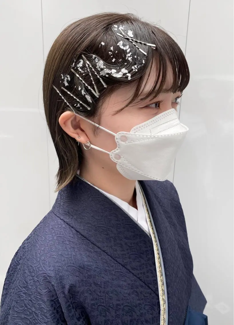 ミディアム ヘアアレンジ 成人式 卒業式のヘアスタイル 🌟アレンジが似合う カラー🌟Rumiのヘアスタイル