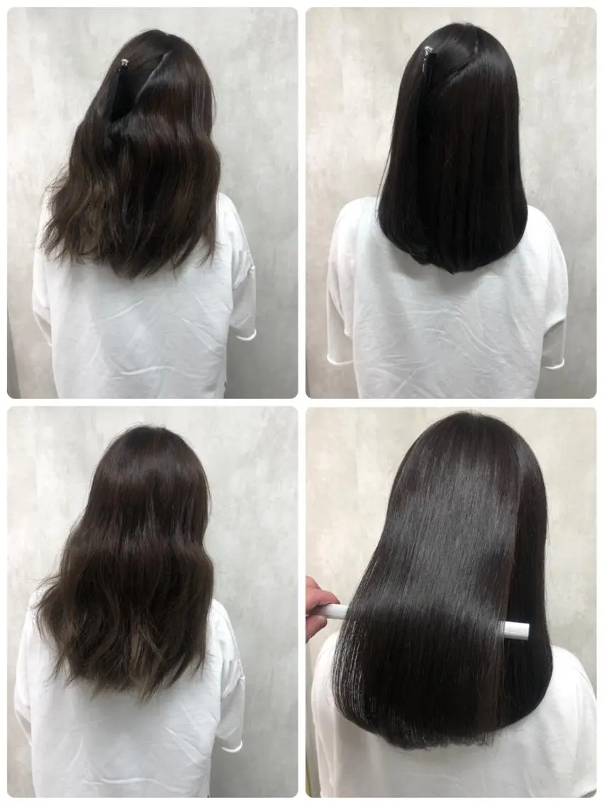 ミディアム カット ヘアカラー 縮毛矯正 トリートメント あなた史上 最高を提供のヘアスタイル