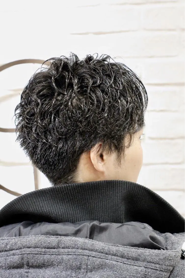 ショート パーマ カット パーマ LAVIE barberのヘアスタイル