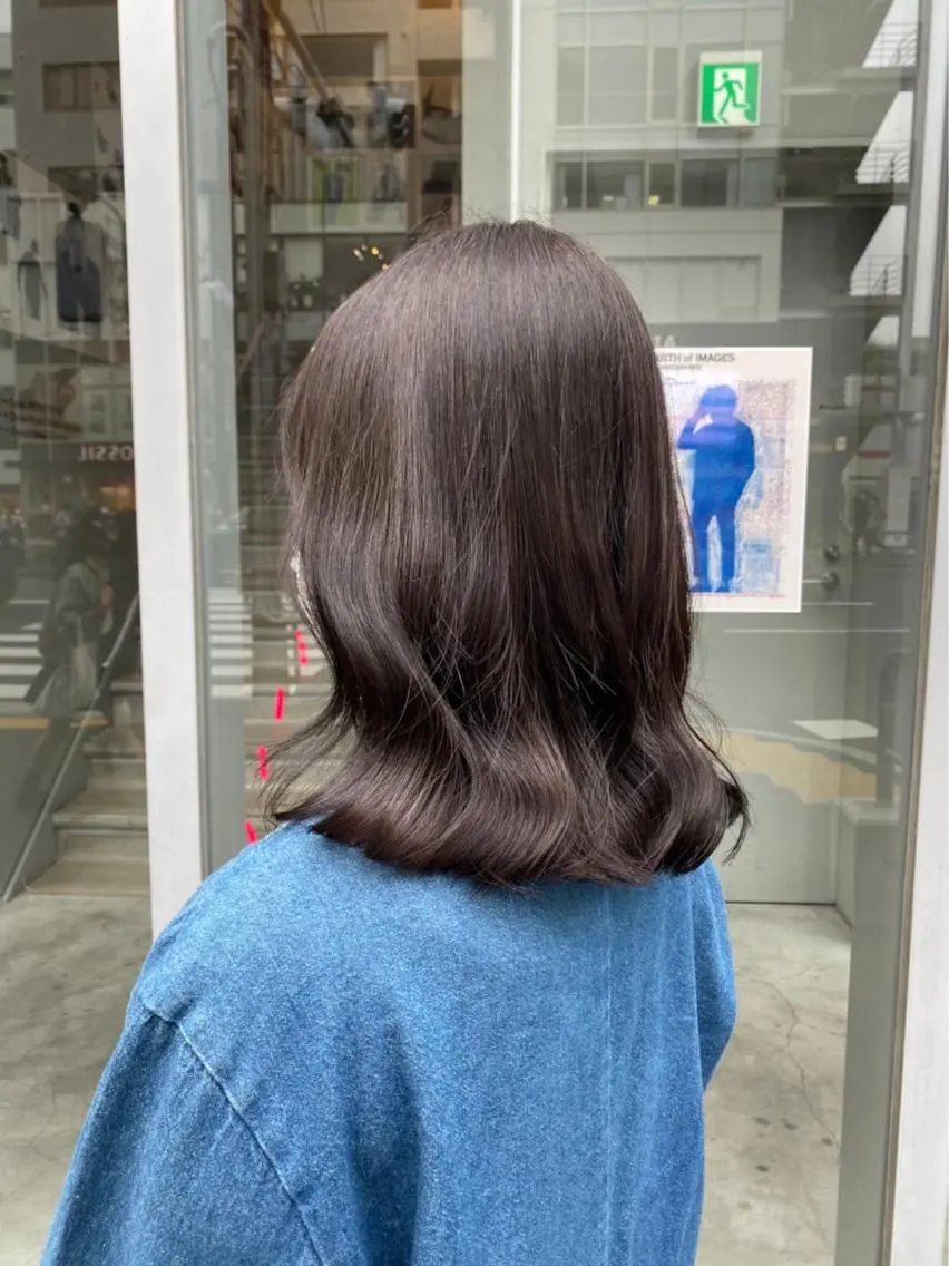ミディアム カラー ブリーチなし暖色 💗AKARI💗のヘアスタイル