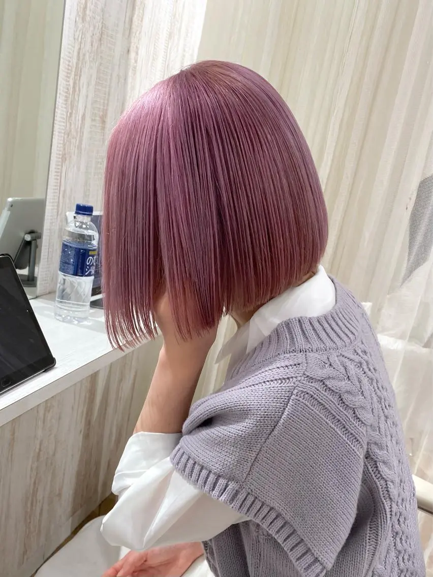 ショート カラー シールエクステ ブリーチ ケアブリーチ ダブルカラー ハイライトカラー 🌙HIZUKI🌙 ハイトーン 艶髪のヘアスタイル