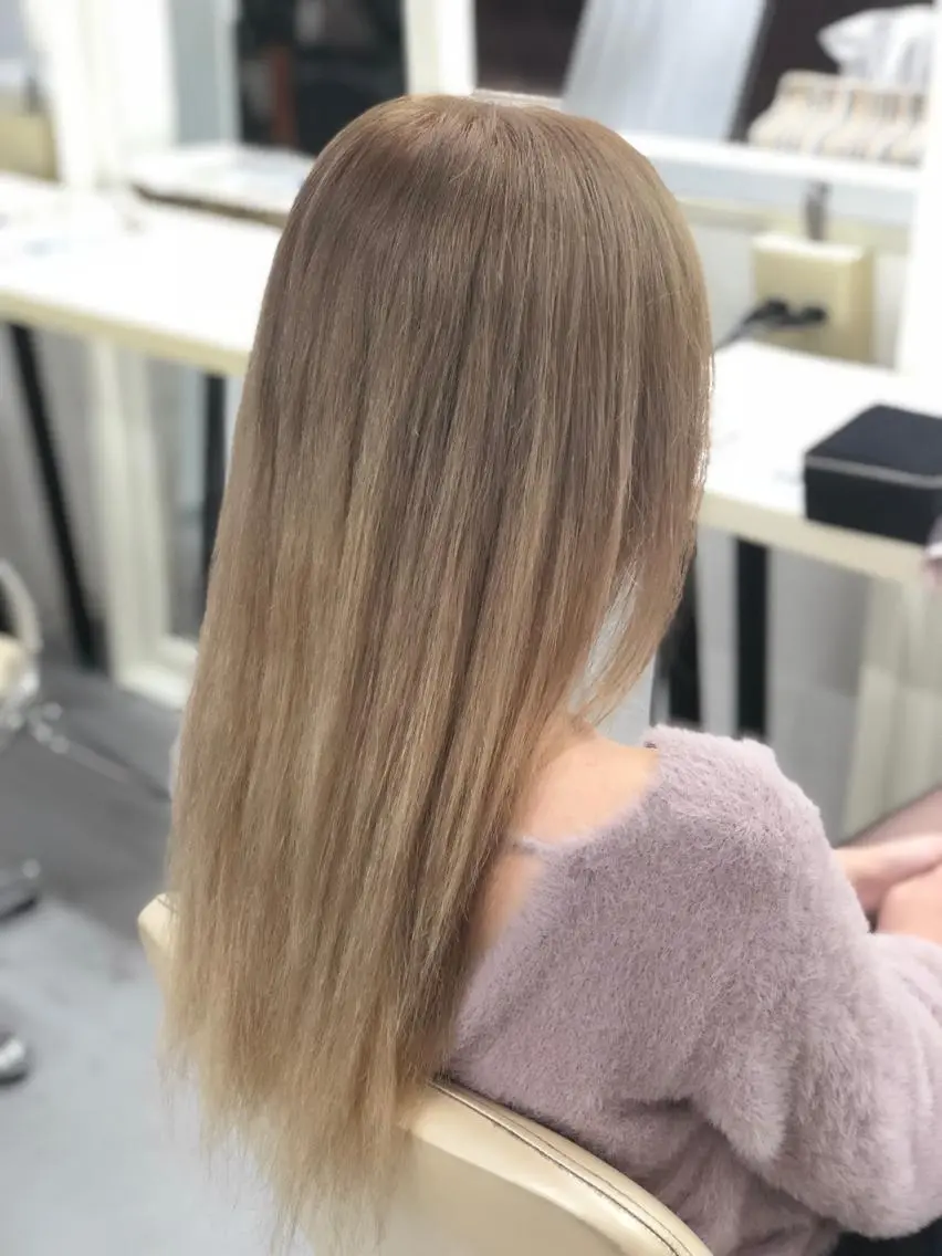ロング カラー ヘアアレンジ 外国人風カラー 枝毛カット&髪質改善 満足NO.1岡しゃんのヘアスタイル