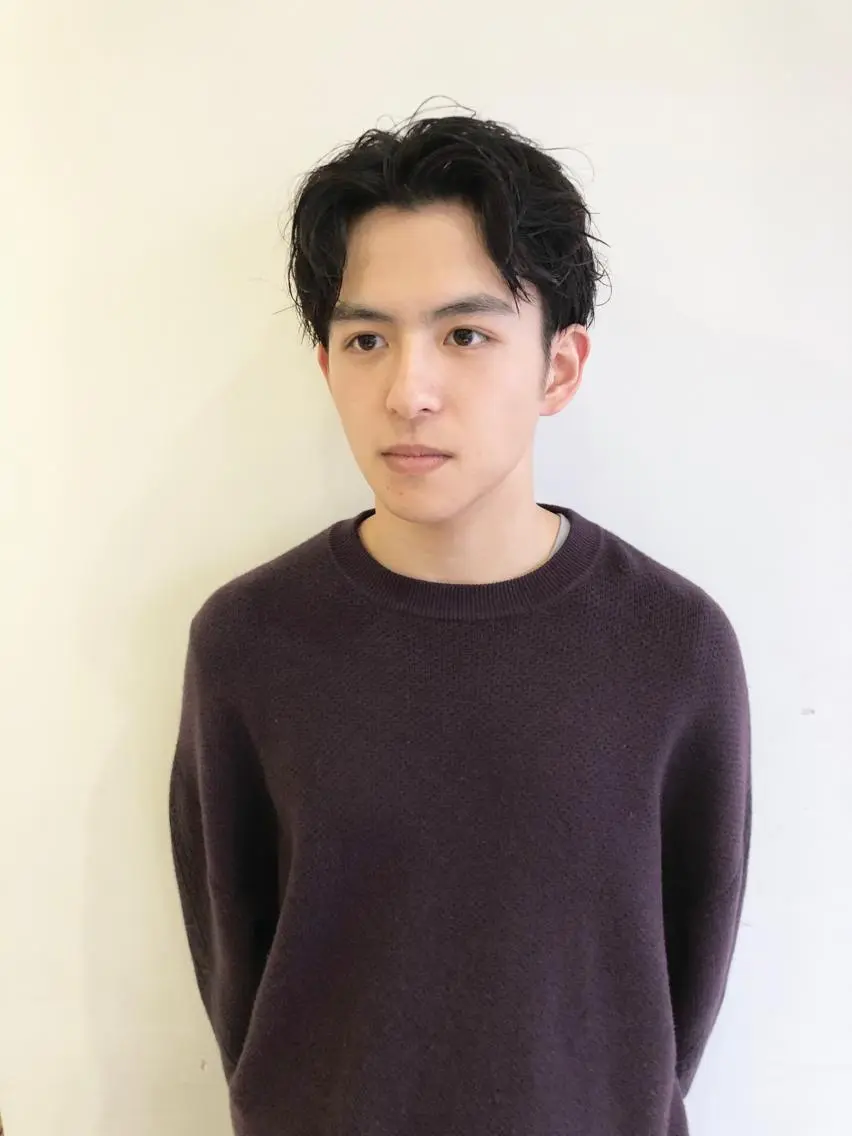 メンズ センターパート カット 渋谷メンズカット/ 工藤靖也のヘアスタイル