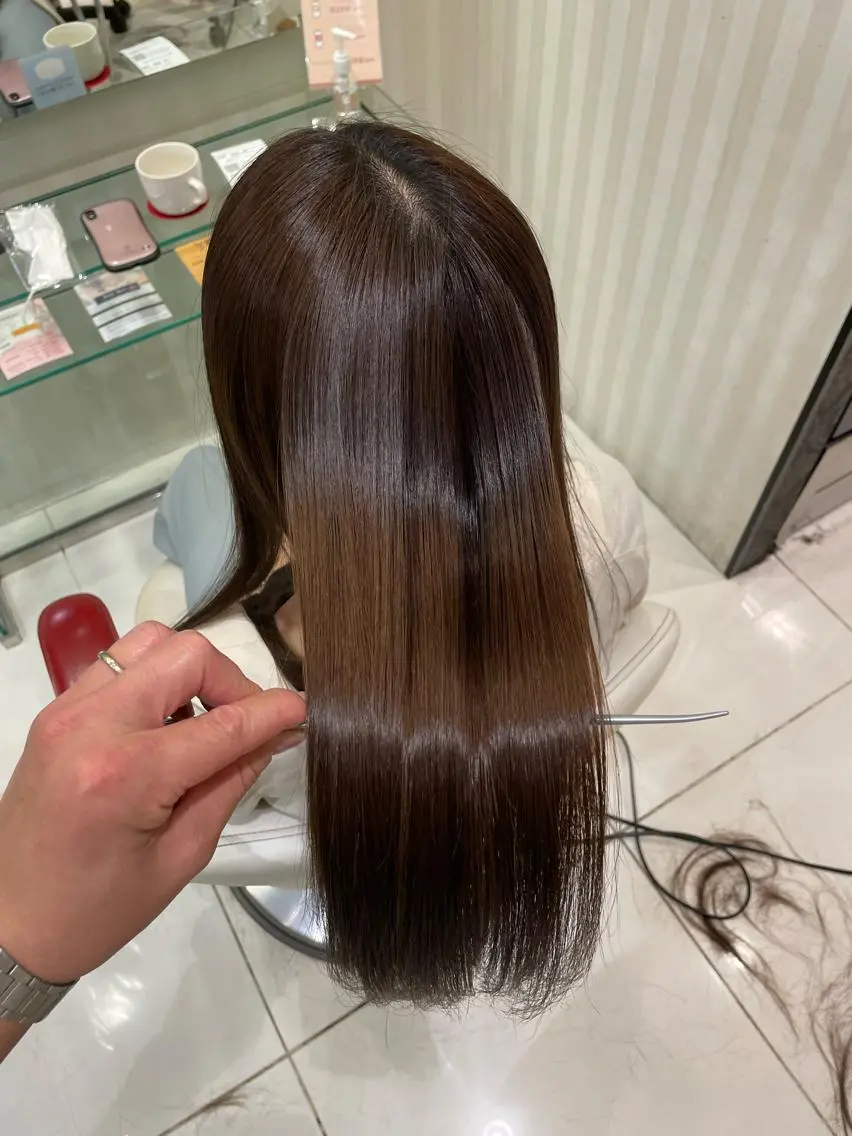 セミロング 縮毛矯正/髪質改善 EARTH髙橋のヘアスタイル