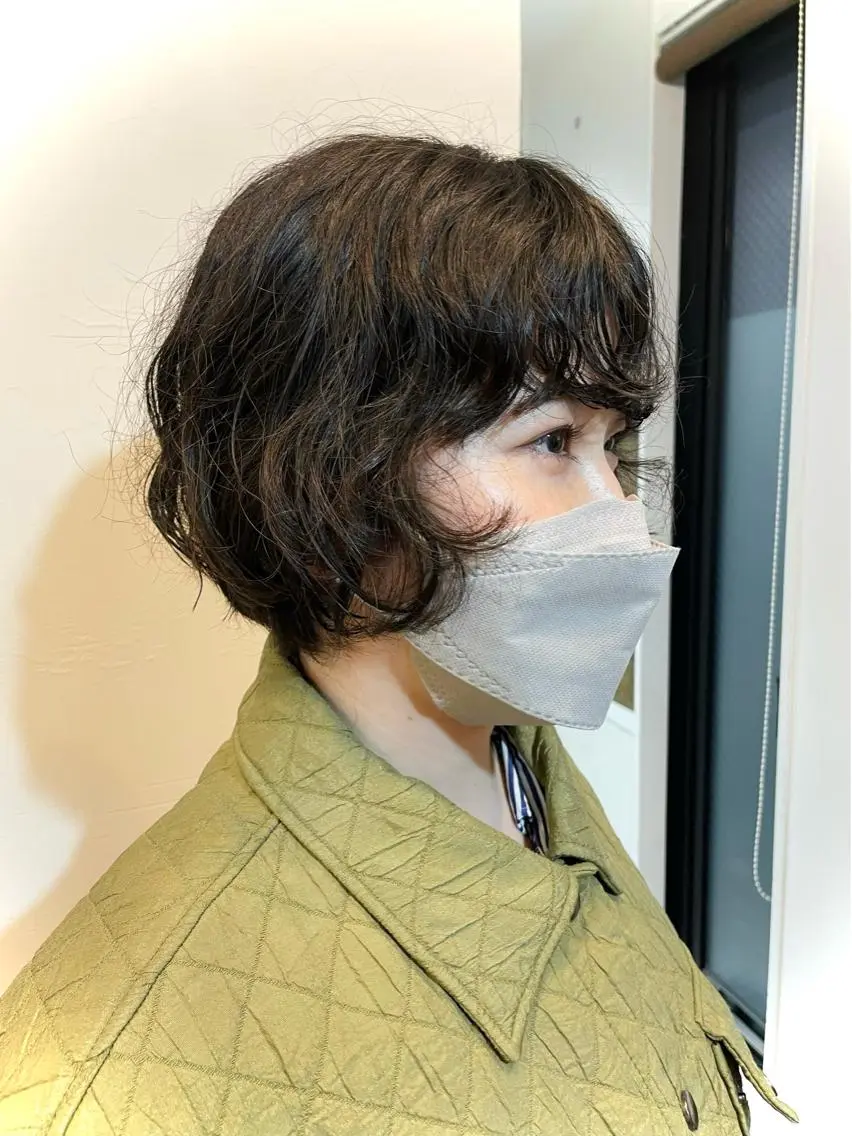 ショート パーマ ショートボブ ボブ ショートヘア 中野 ゆかのヘアスタイル