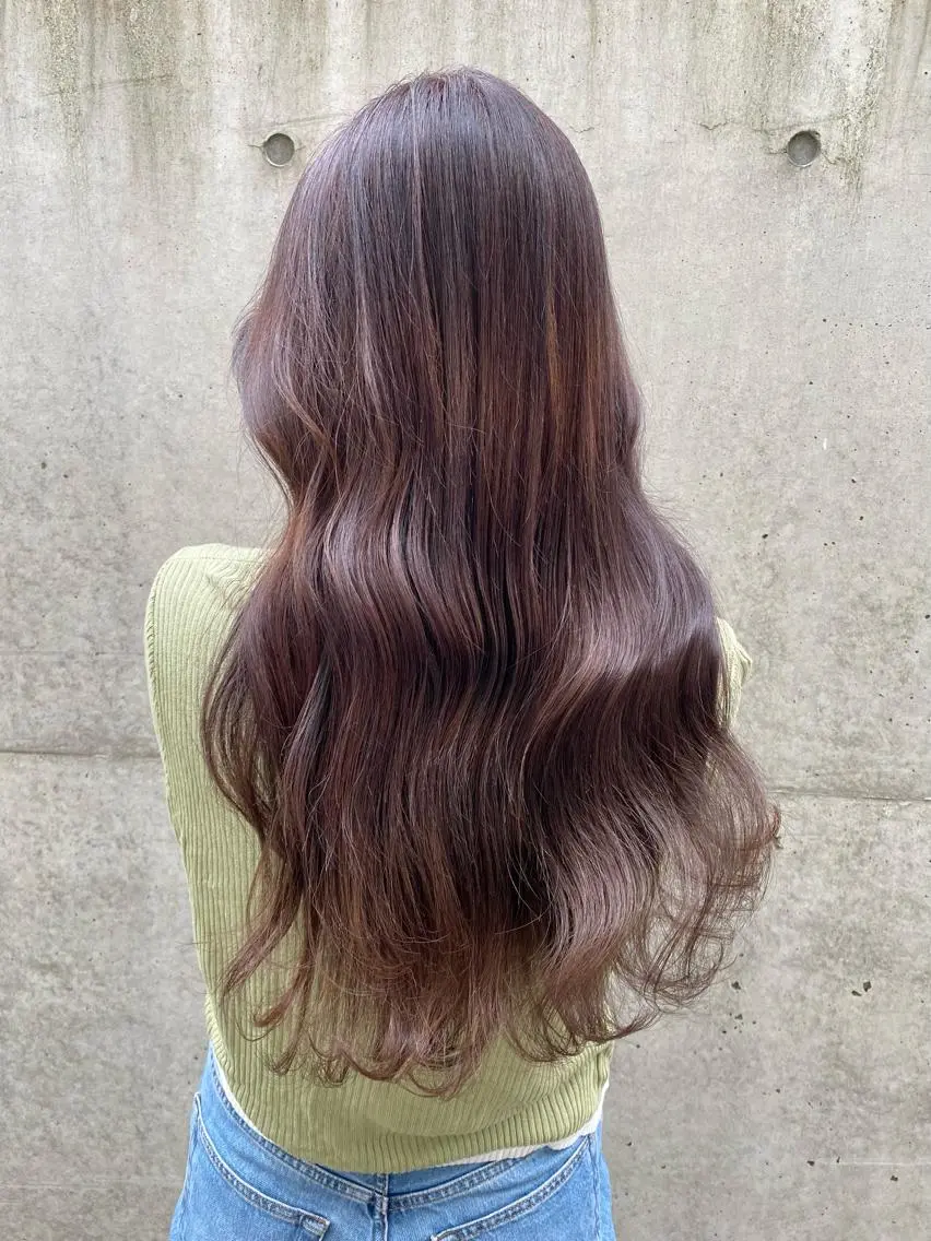 ロング カラー カット ヘアカラー トリートメント レイヤーカット /透明感カラー西田のヘアスタイル
