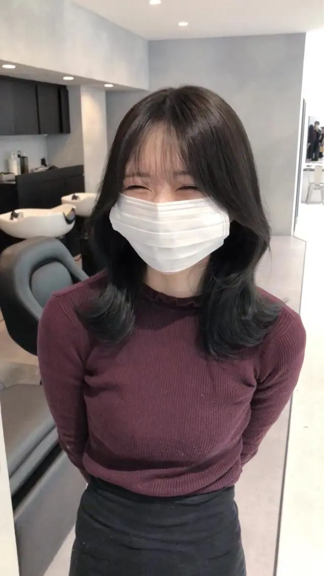 セミロング カラー 髪質改善/顔まわり 石原のヘアスタイル