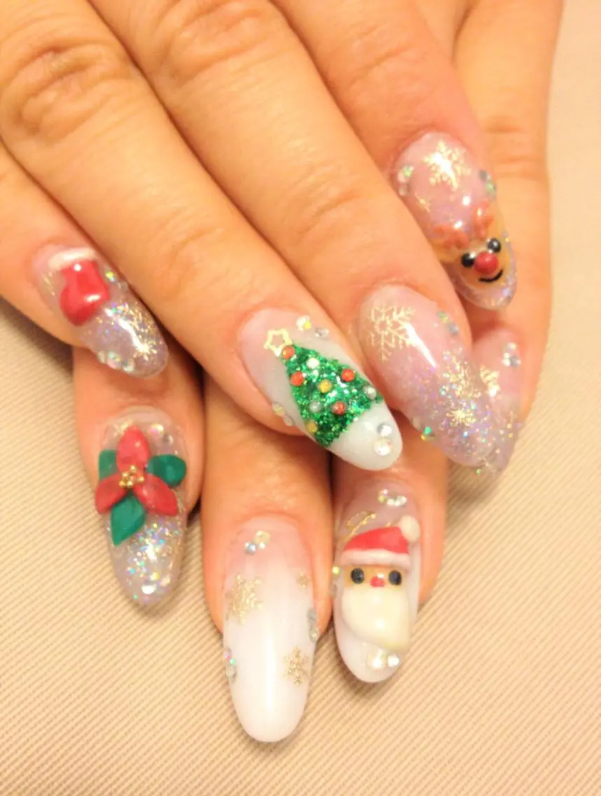ネイル アートネイル グラデーション スカルプネイル Free nail くるる府中のネイルデザイン