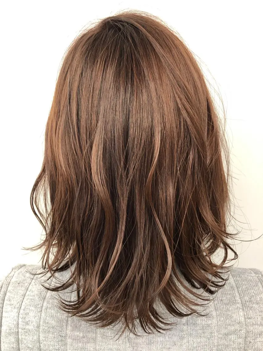 ミディアム カラー ベージュカラー ピンクカラー ピンクベージュ 代表 YUKI ☆のヘアスタイル