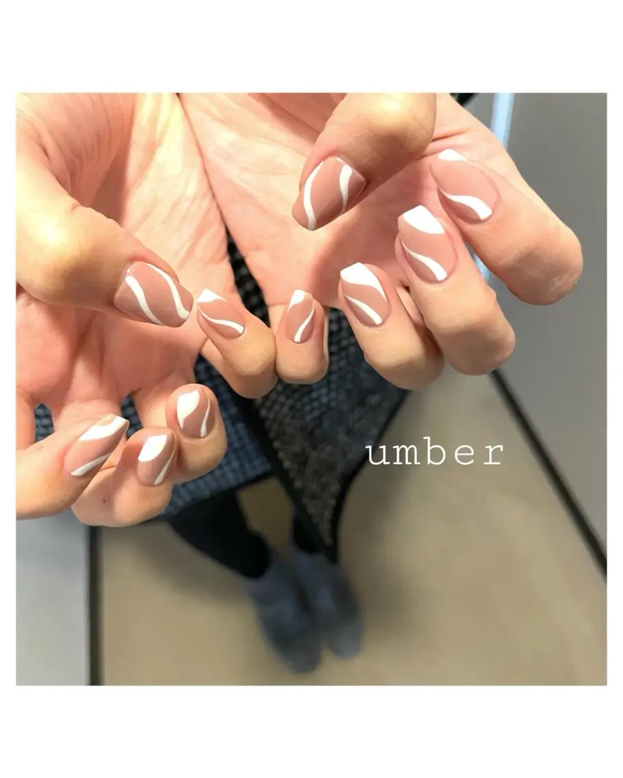 ネイル クリアネイル フラッシュネイル フットネイル フレンチネイル マグネットネイル ハンドネイル umber 三茶1分のネイルデザイン