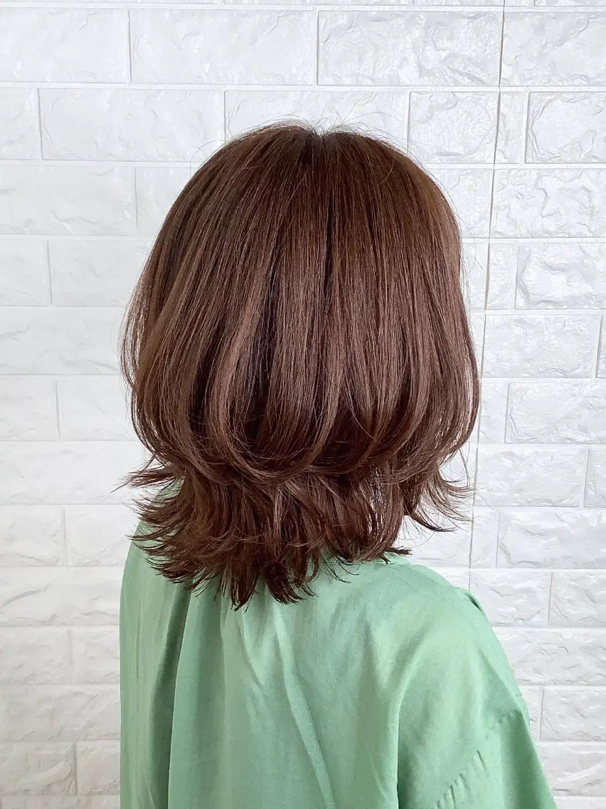ミディアム カラー 髪質改善縮毛矯正 美容師✂️山崎竜二のヘアスタイル