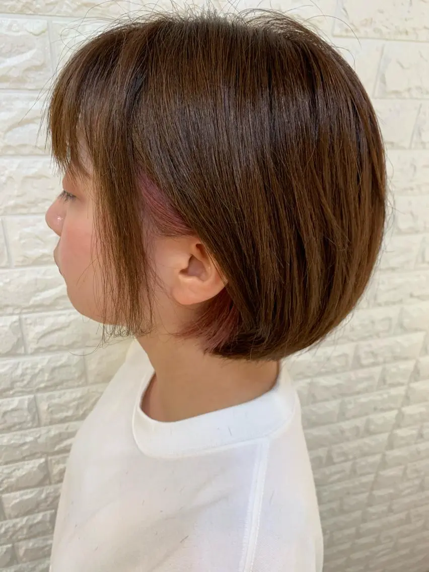 ショート カラー ヘアカラー 福森 みずきのヘアスタイル