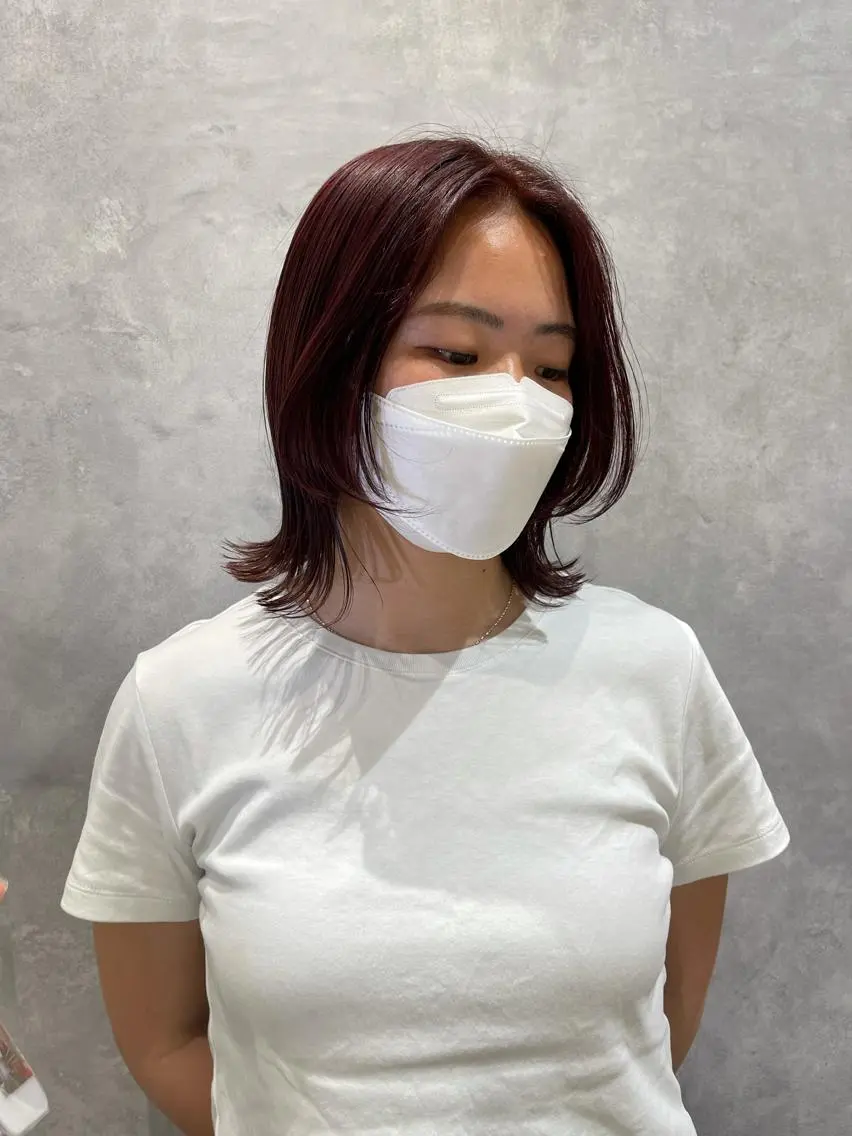 ミディアム カラー ブリーチ ピンクカラー ヘアスタイルは 『キーちゃん』に!のヘアスタイル