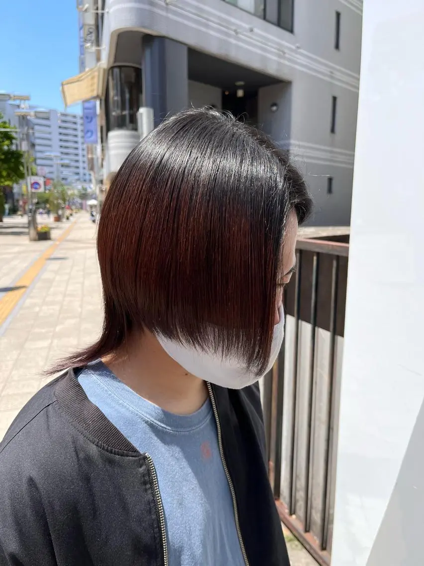 ミディアム カラー 武井 弘希 ブリーチなしカラー✨のヘアスタイル