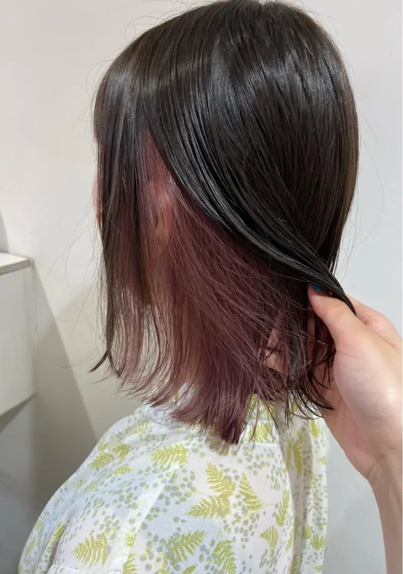 ミディアム カラー ヘアアレンジ ブリーチ インナーカラー ヘアカラー トリートメント 🫧🎀SARA/ 艶カラー/金山💓のヘアスタイル