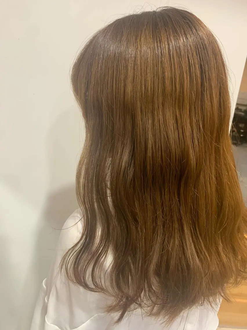 セミロング カラー ベージュカラー ブリーチ ブリーチなしカラー 中目黒🌼 🌼ハナのヘアスタイル