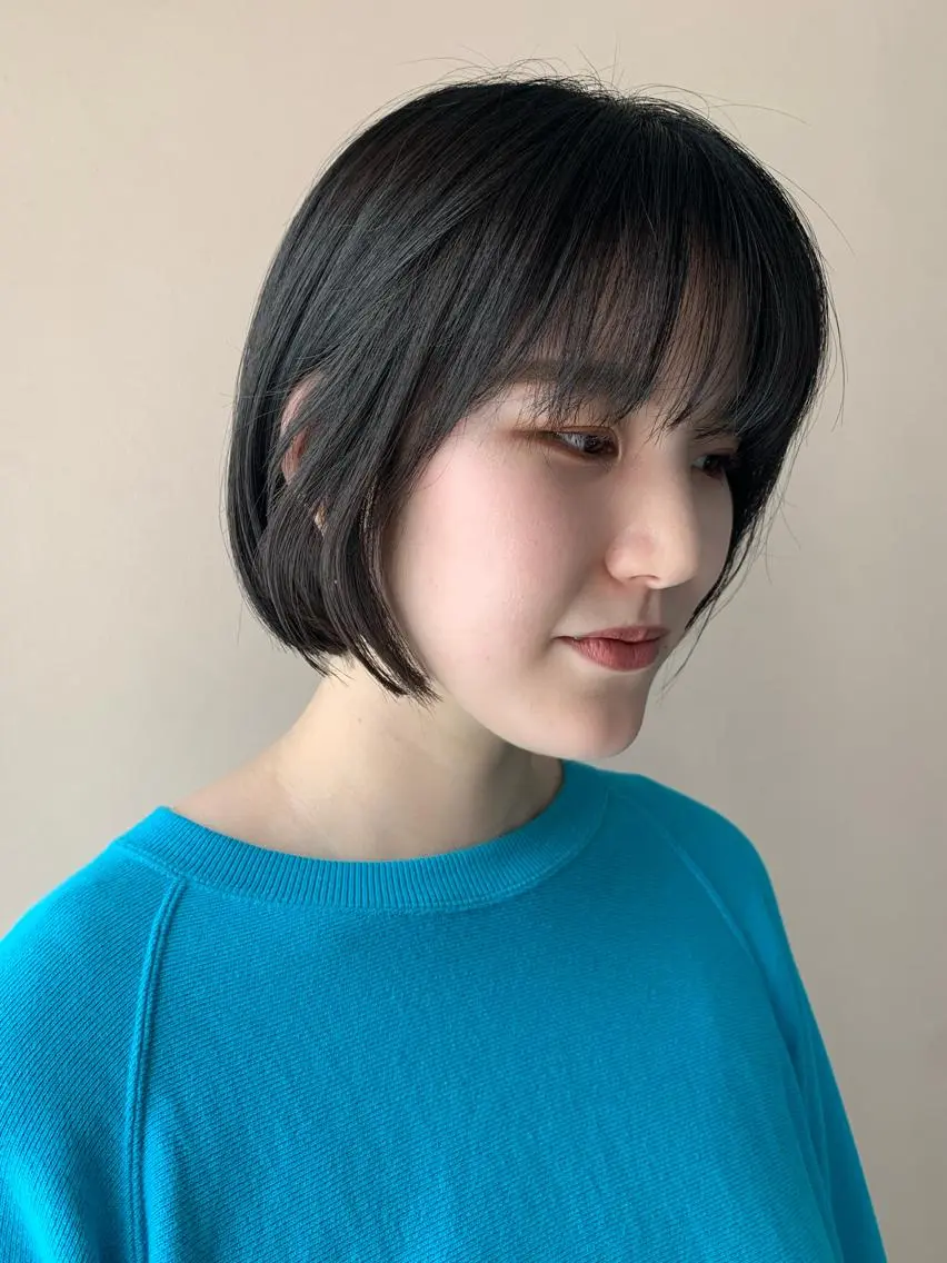 ショート カラー ボブ hubhair レイヤー/透明感のヘアスタイル