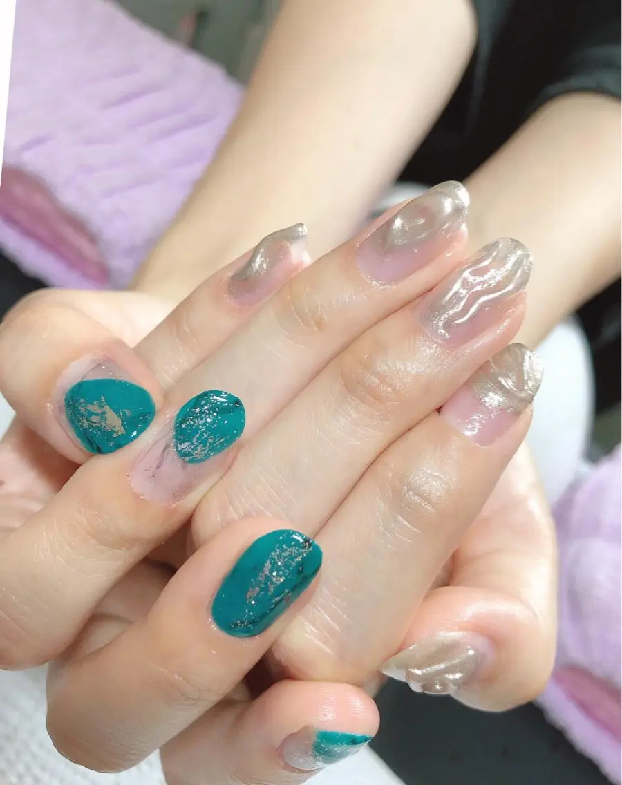 ネイル ミラーネイル ニュアンスネイル ハンドネイル ハンドケア u sのネイルデザイン